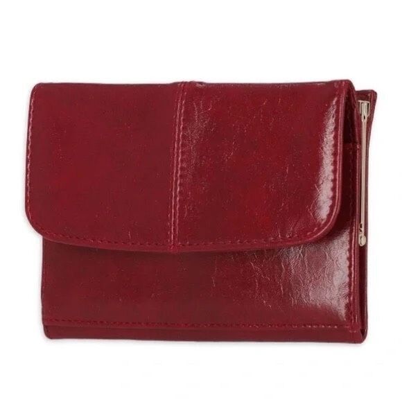 NWT No Boundaries Burgundy Pink Fuzzy Heart All around Zip Clutch Wallet New!! - Picture 1 of 10